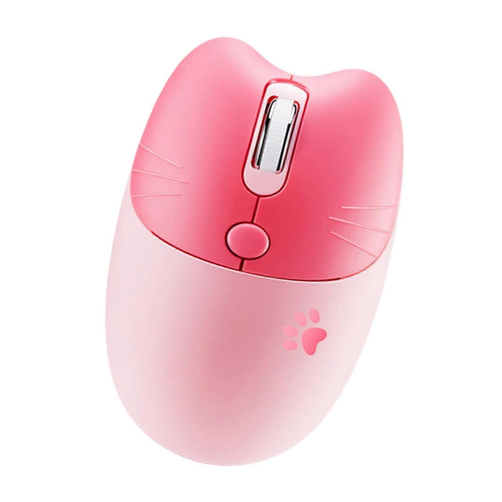 Cute Mouse Cartoon Silent Click Optical Mouse Ergonomic 4-Buttons Thin for