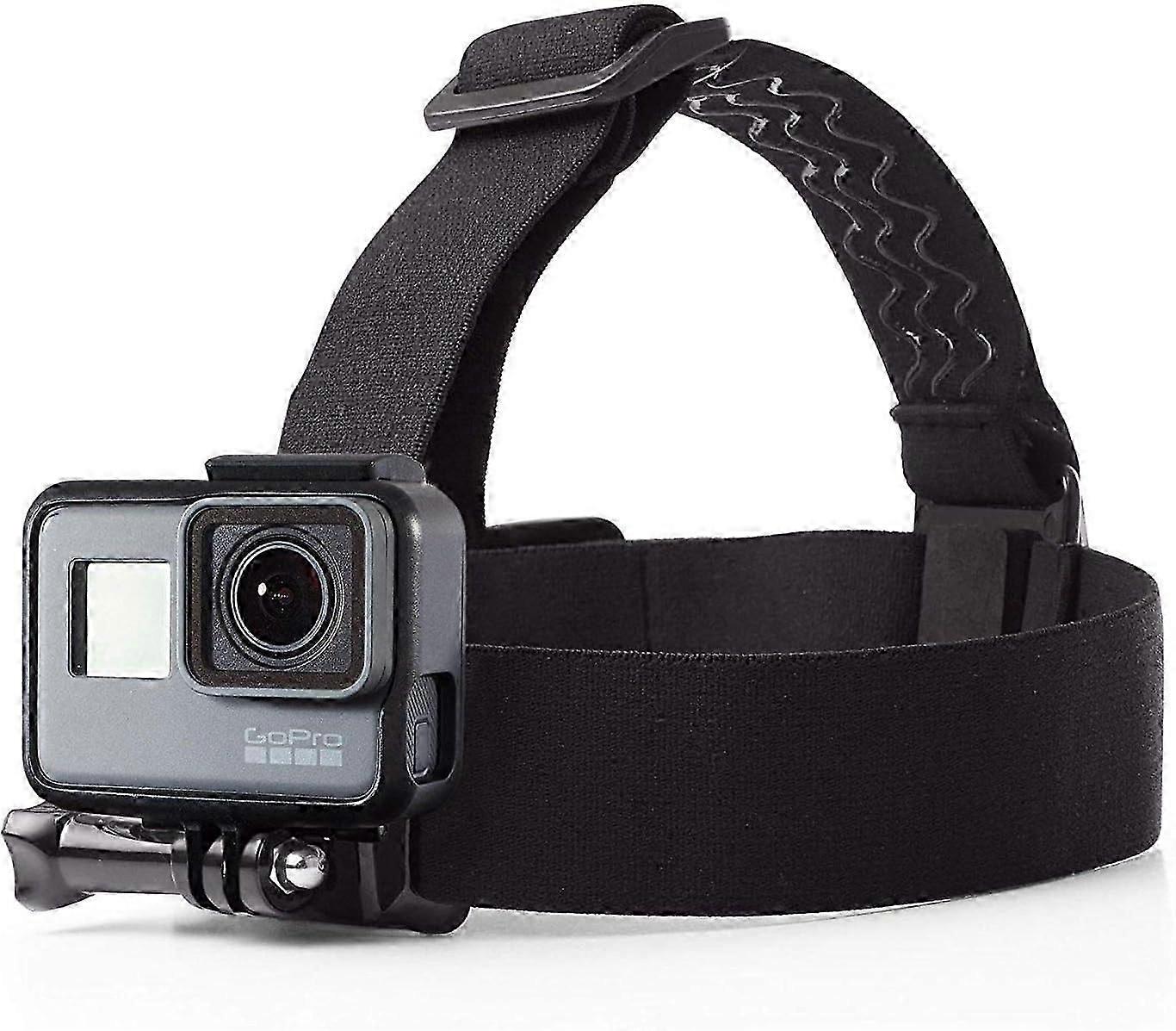 GoPro Headband Mount Black Color For Secure Camera Attachment During Activities With Adjustable Fit