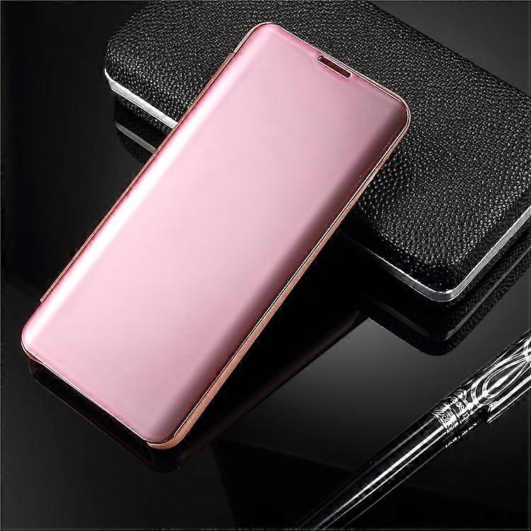 Compatible For Samsung Galaxy S10 [Electroplating Mirror Surface] View Window Leather Cover