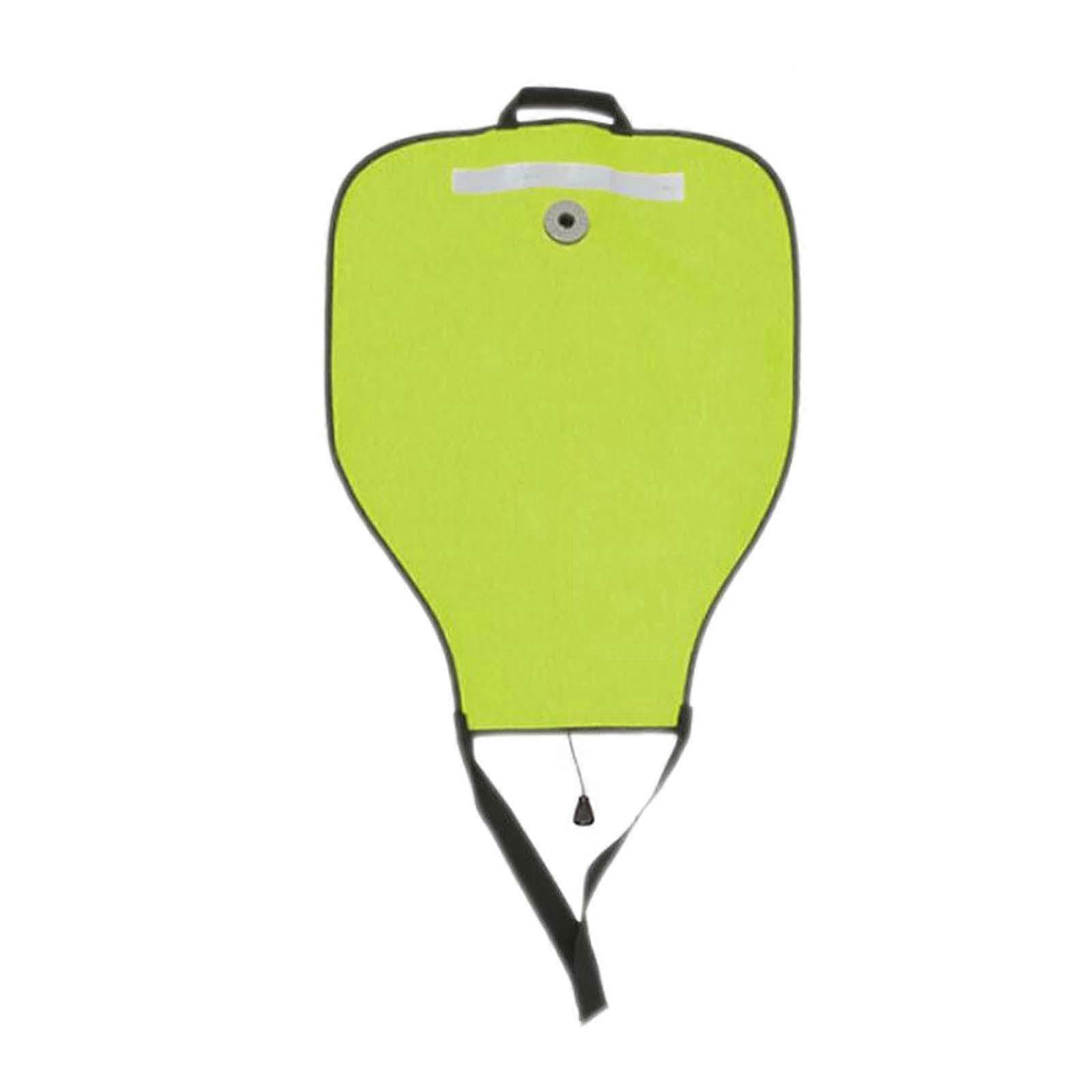 Scuba Diving Lifting Sack with Reflective Strips, Green Swimming Buoy for Freediving, Durable Waterproof Material