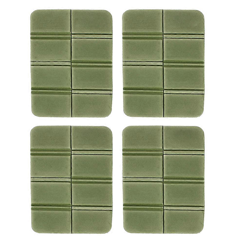 1 مجموعة 4 قطع في الهواء الطلق وسادات الجلوس للماء قابلة للطي وسائد مقعد نزهة خضراء