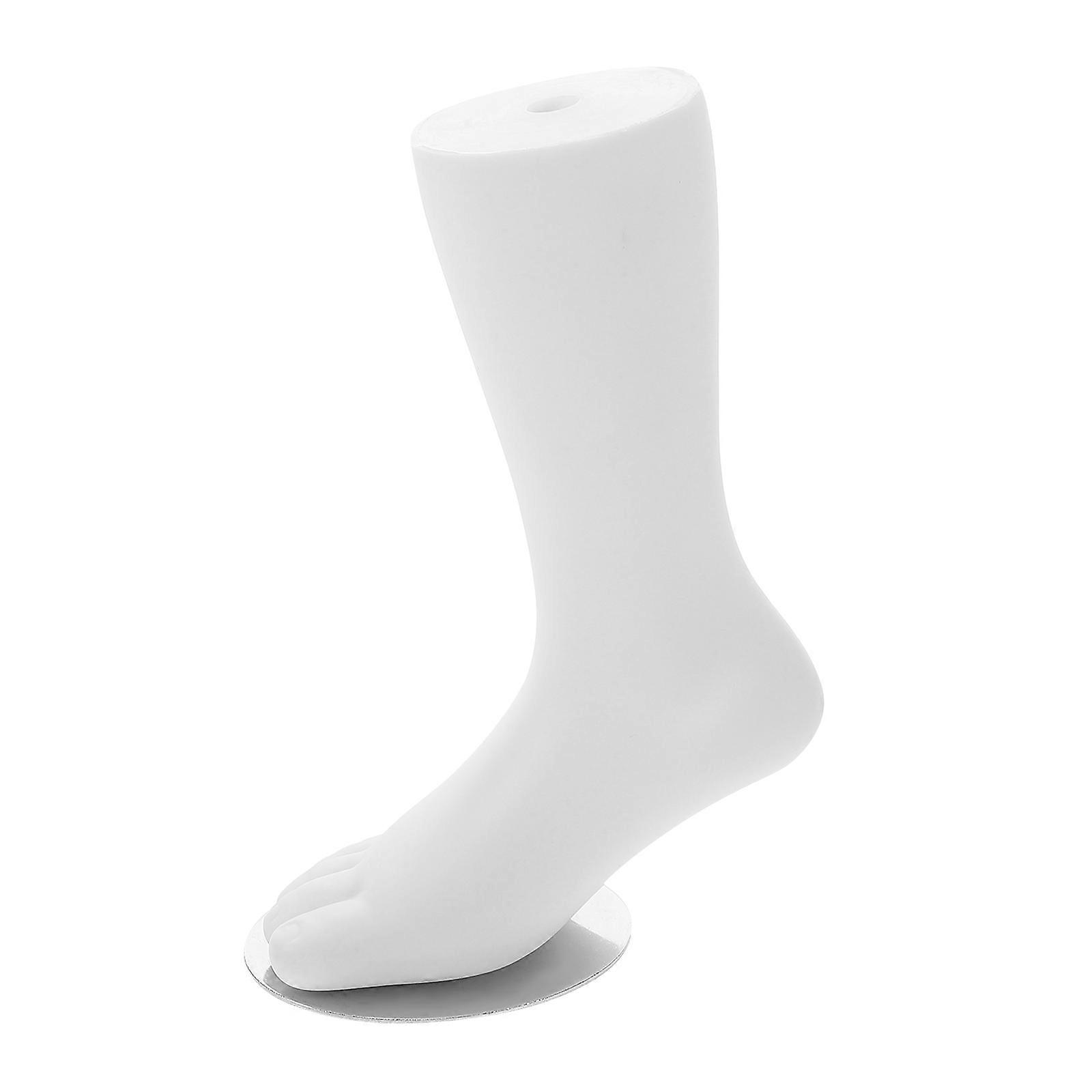 Kids Sock Display Mannequin for Showcasing Socks White Plastic Foot Model