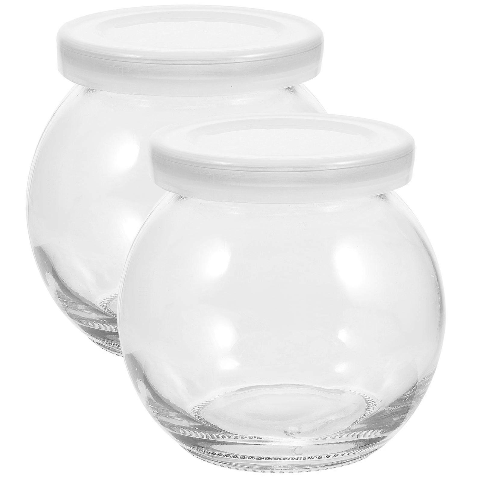 Yogurt Glass Container Yogurt Bottles 2Pcs
