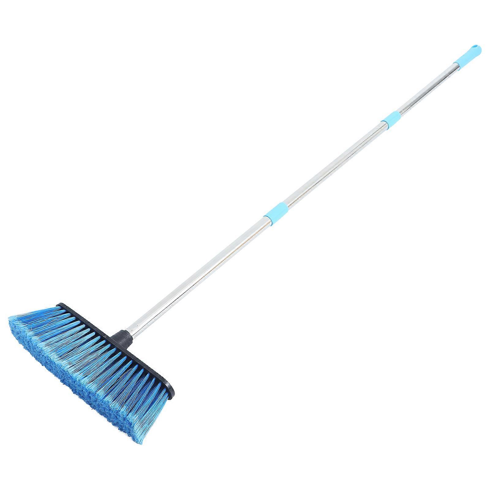 Stainless Steel Long Handle Broom for Home & Office – Durable Reusable Floor Brush with Stiff Bristles for Indoor & Outdoor Cleaning
