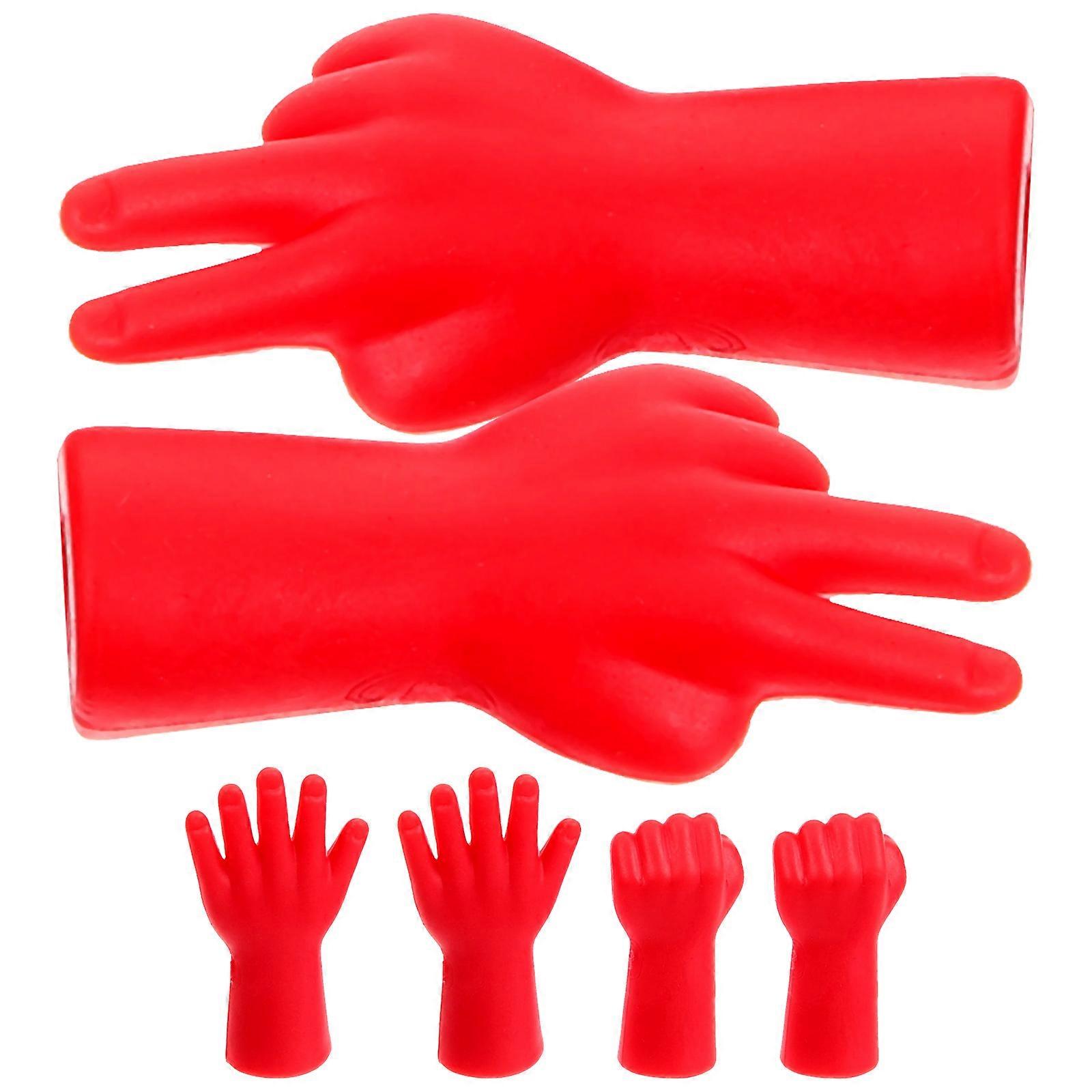 Knitting Needle Stoppers Needles Point Protector Portable Cylindrical Red 3.50X2.00X0.50cm Prevent Needle Slipping Off 6Pcs