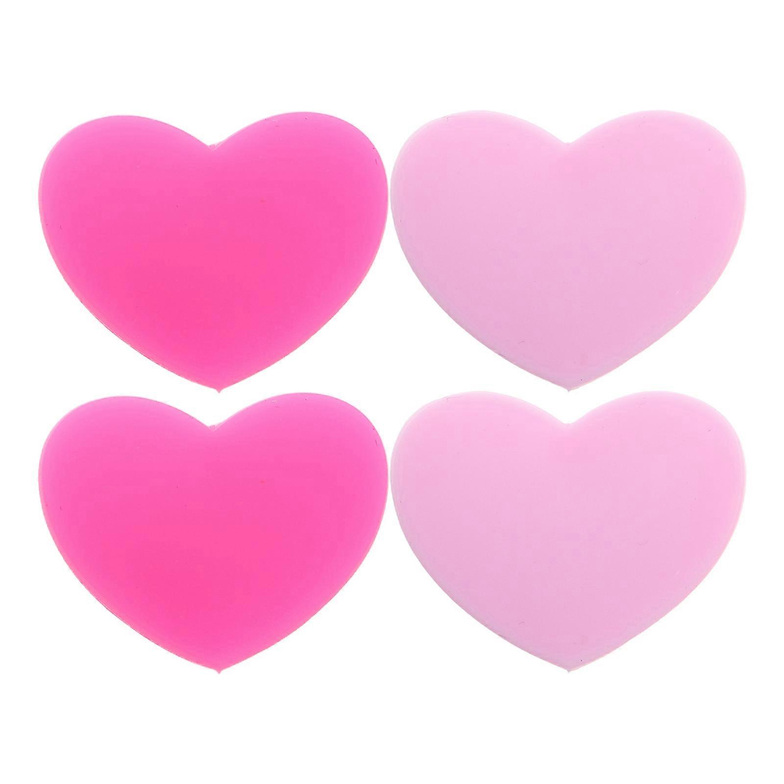 Heart Shaped Silicone Tennis Racket Dampeners 4pcs Vibration Absorbers for Shock Reduction, Easy Installation, Cute Design for Tennis Enthusiasts