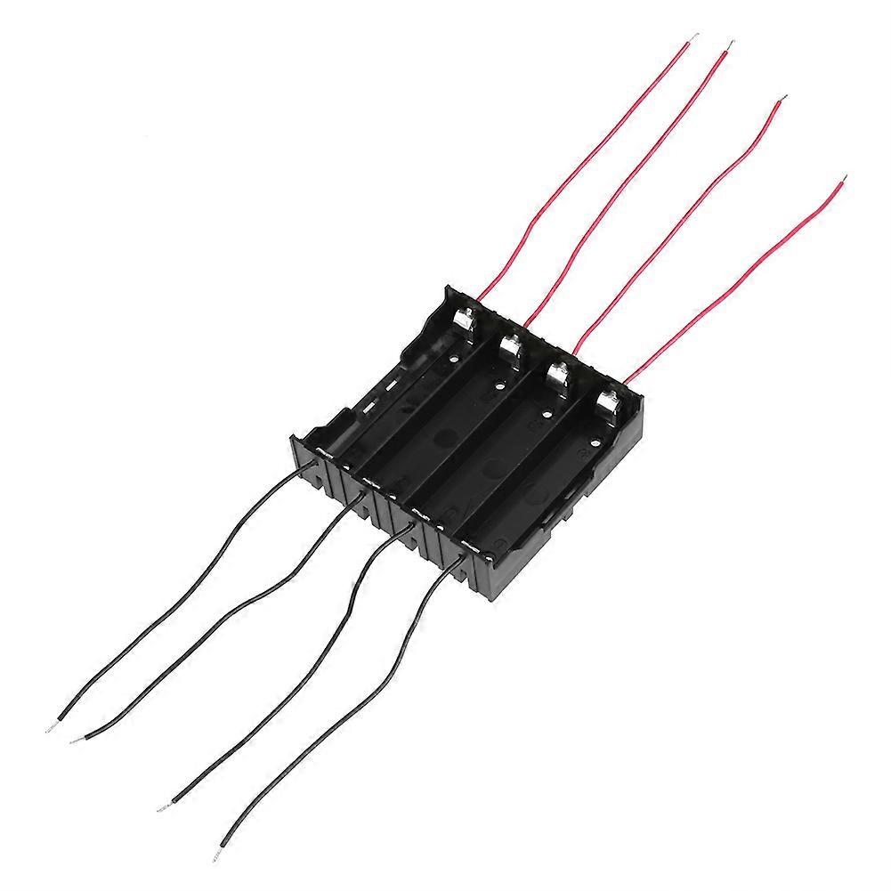 18650 battery holder case with wire leads for 4 batteries