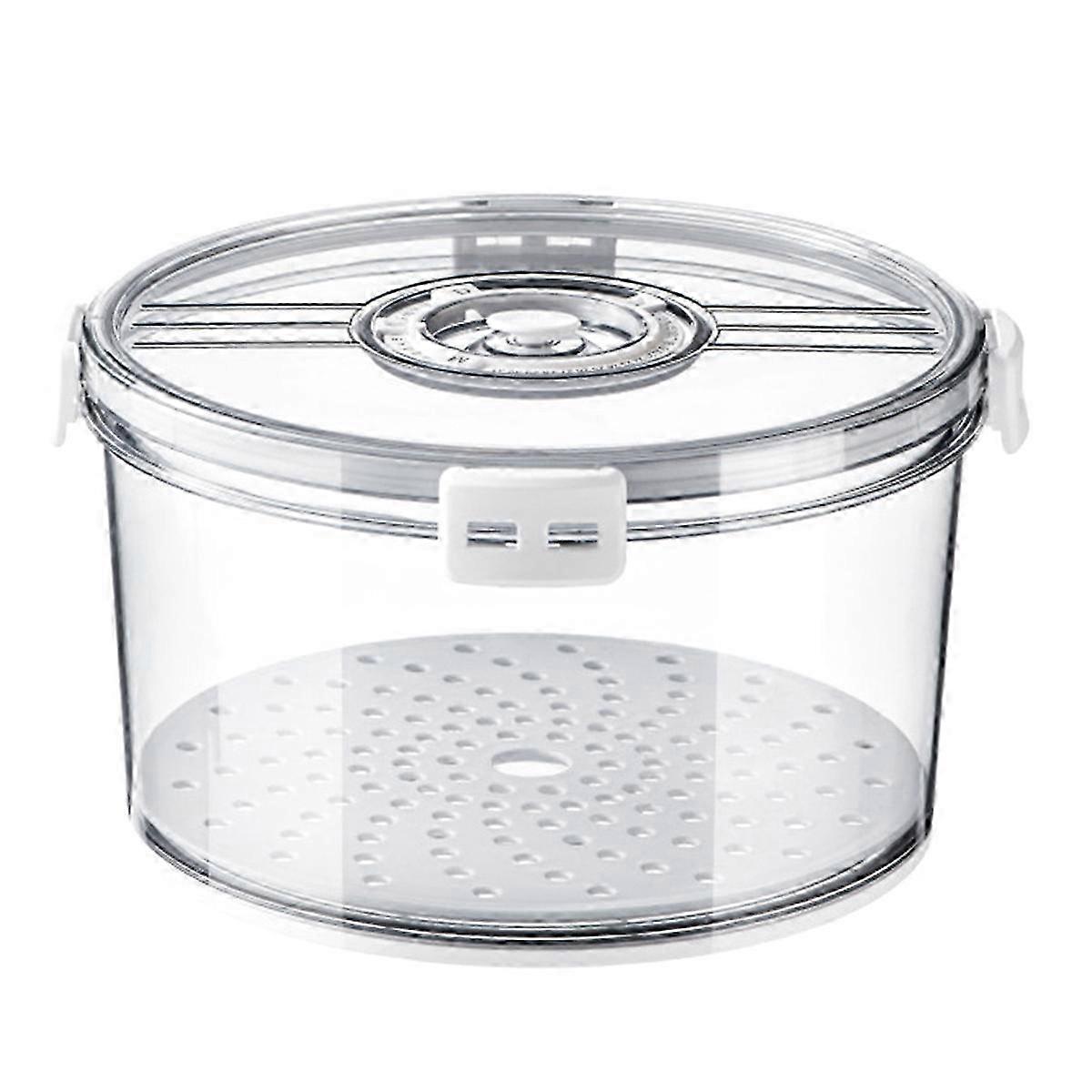 Airtight bread box round homemade bread storage container p