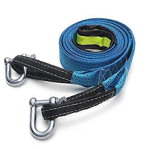 Auto Tow Strap Windenseil 5M Nylon Heavy Duty 8 Tons Recovery Winch Cable Off-Road Accessories with Metal Hooks