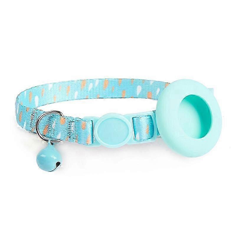 Adjustable Pet Collar with Silicone Case for AirTag Locator - Bell Design for Cats & Dogs