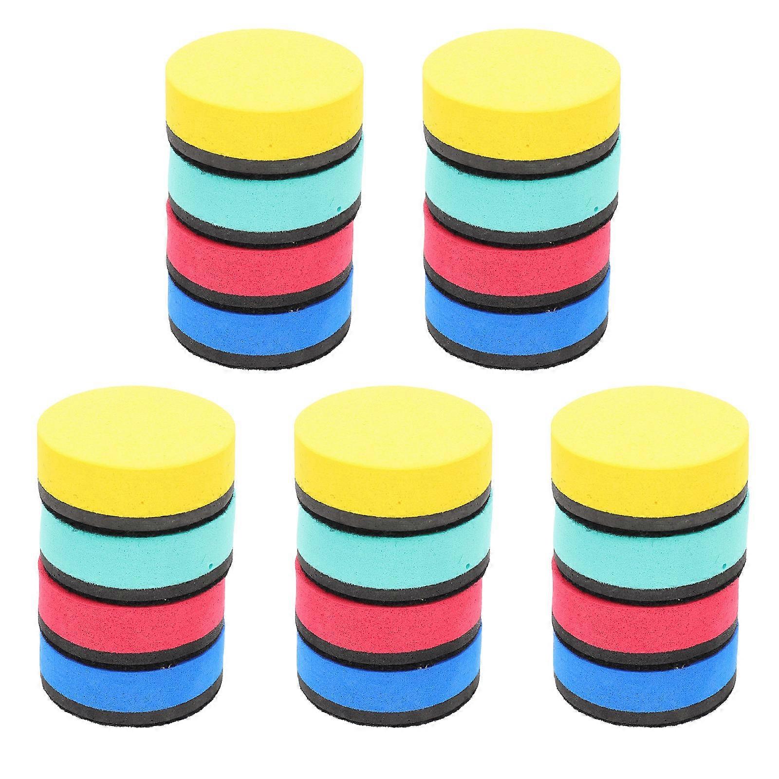 20pcs Magnetic Whiteboard Erasers, Washable Board Wipers for School, Office & Home, Comfortable Grip, Fine Polishing, Compatible with Magnetic