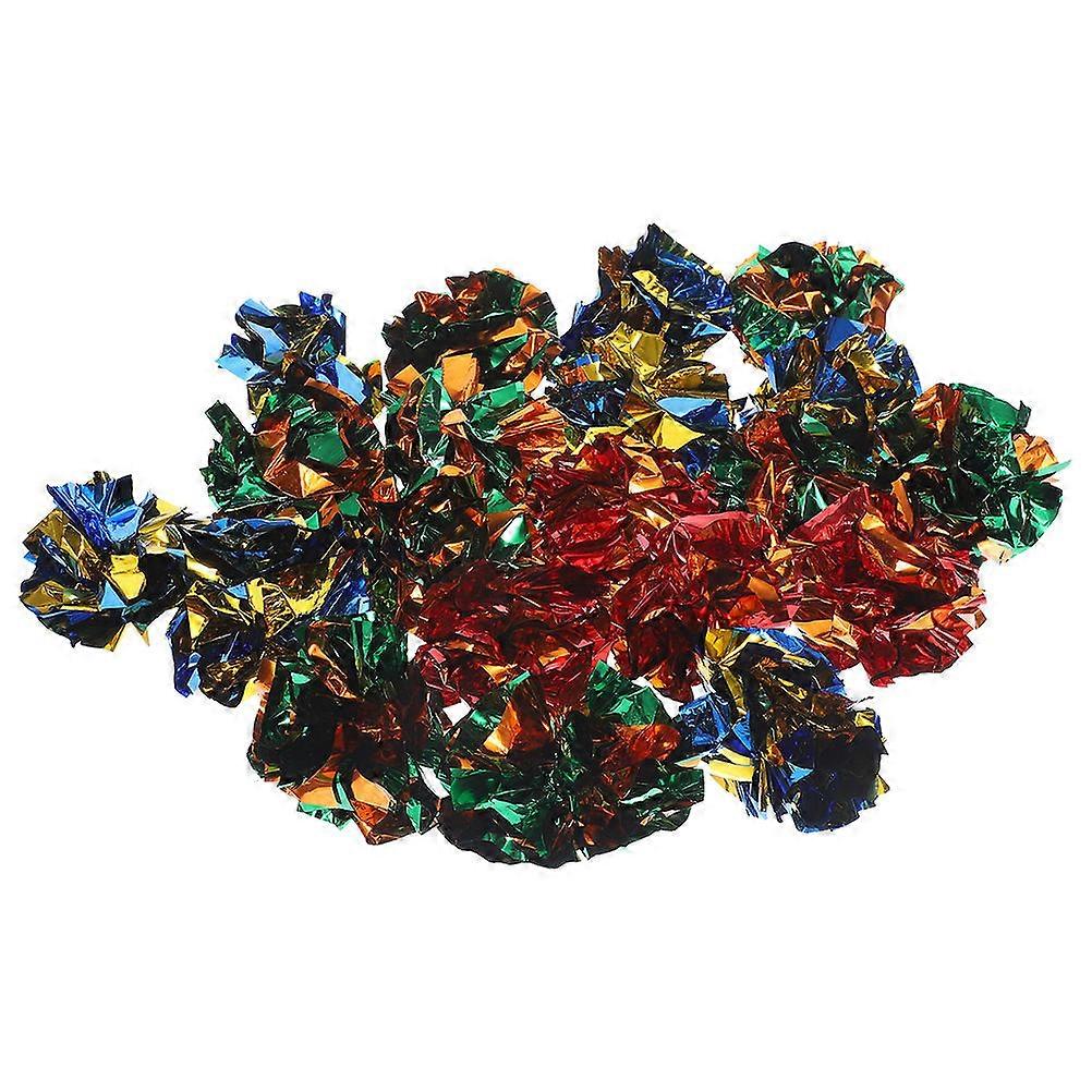 Cat Teasing Crinkle Balls For Pet Interaction Healthy Exercise 25Pcs