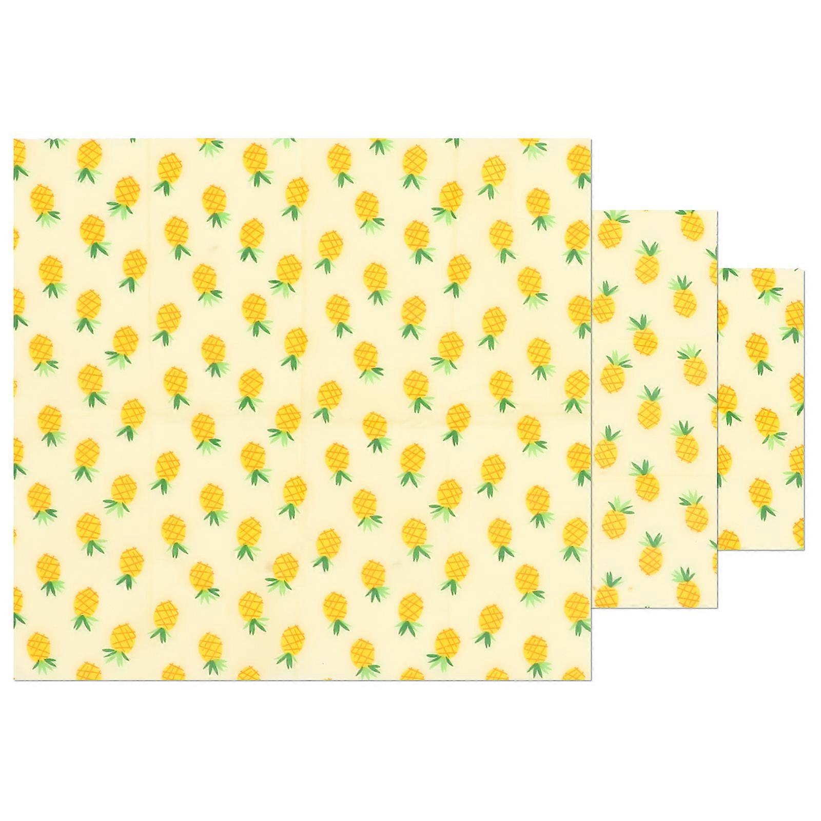 Reusable Food Wrap Beeswax Wraps For Packing Snack Packaging Wax Paper Non-Stick 3 Sheets 33x36cm