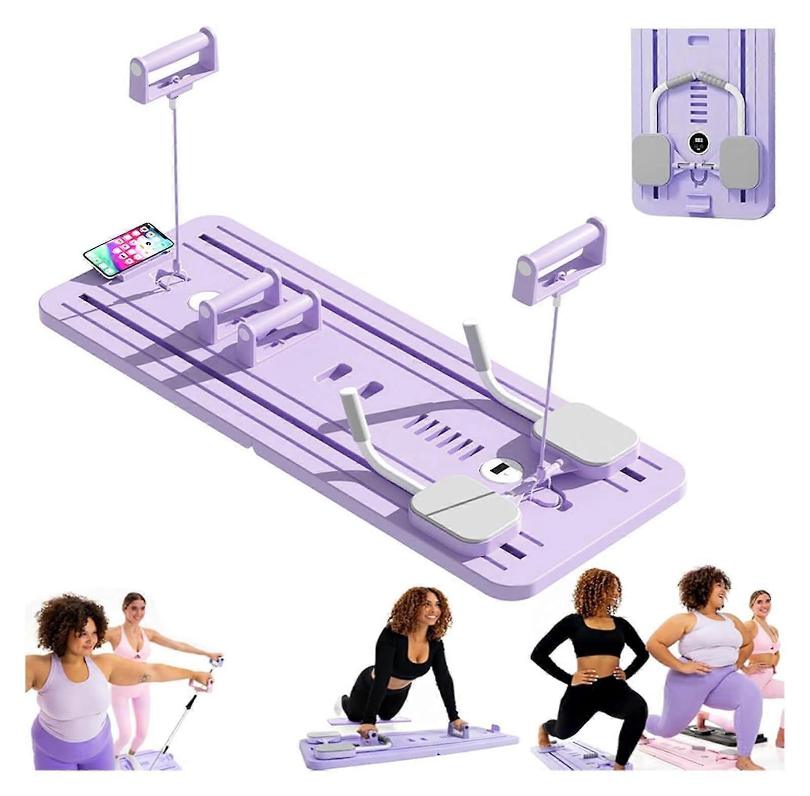 Pilates Board Reformer Set Automatic Rebound Ab Roller Board Abdominal Training Device