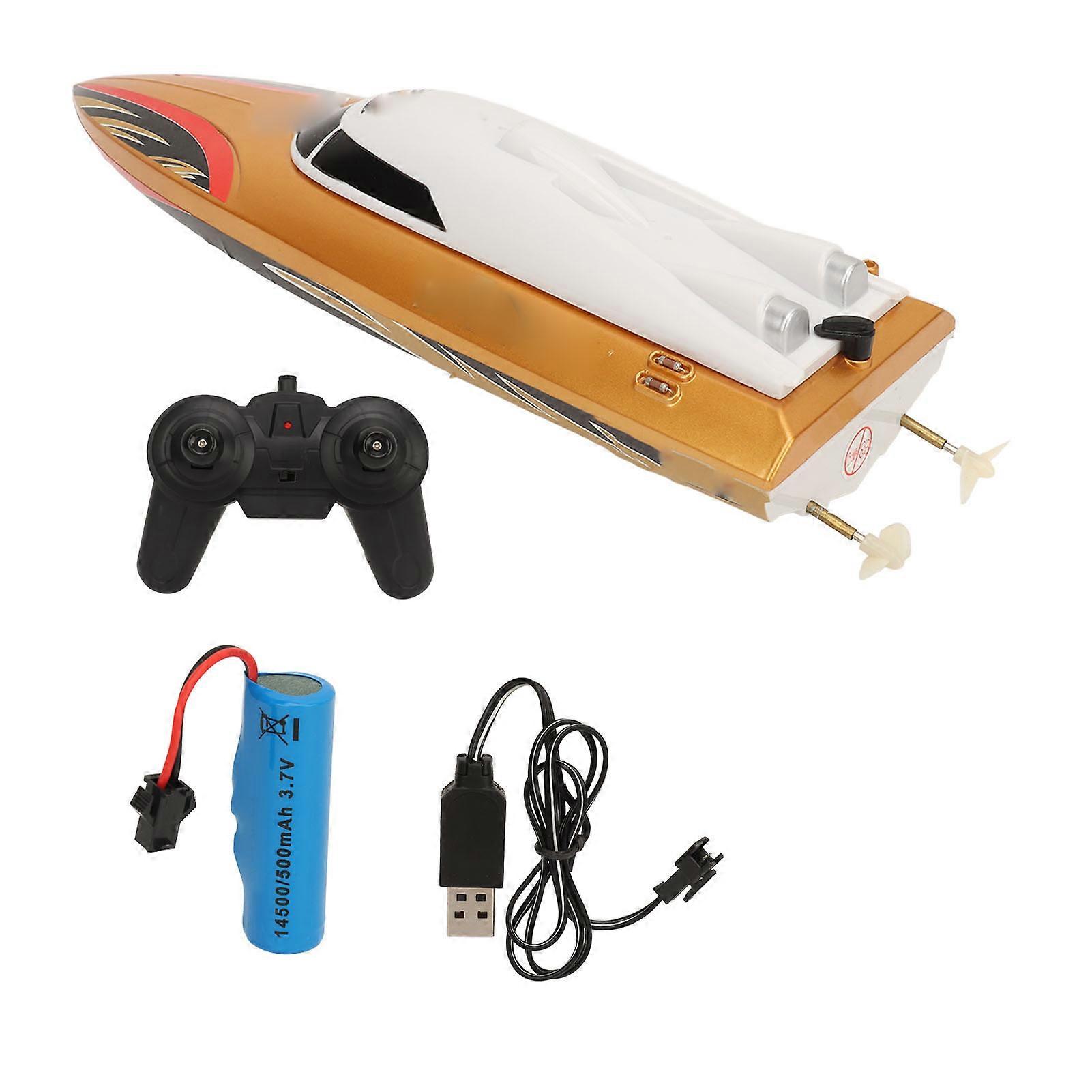 RC Boat 2.4GHz High Speed Long Range with Rechargeable 500mAh Battery Remote Control Water Toy for Pools Lakes Kids