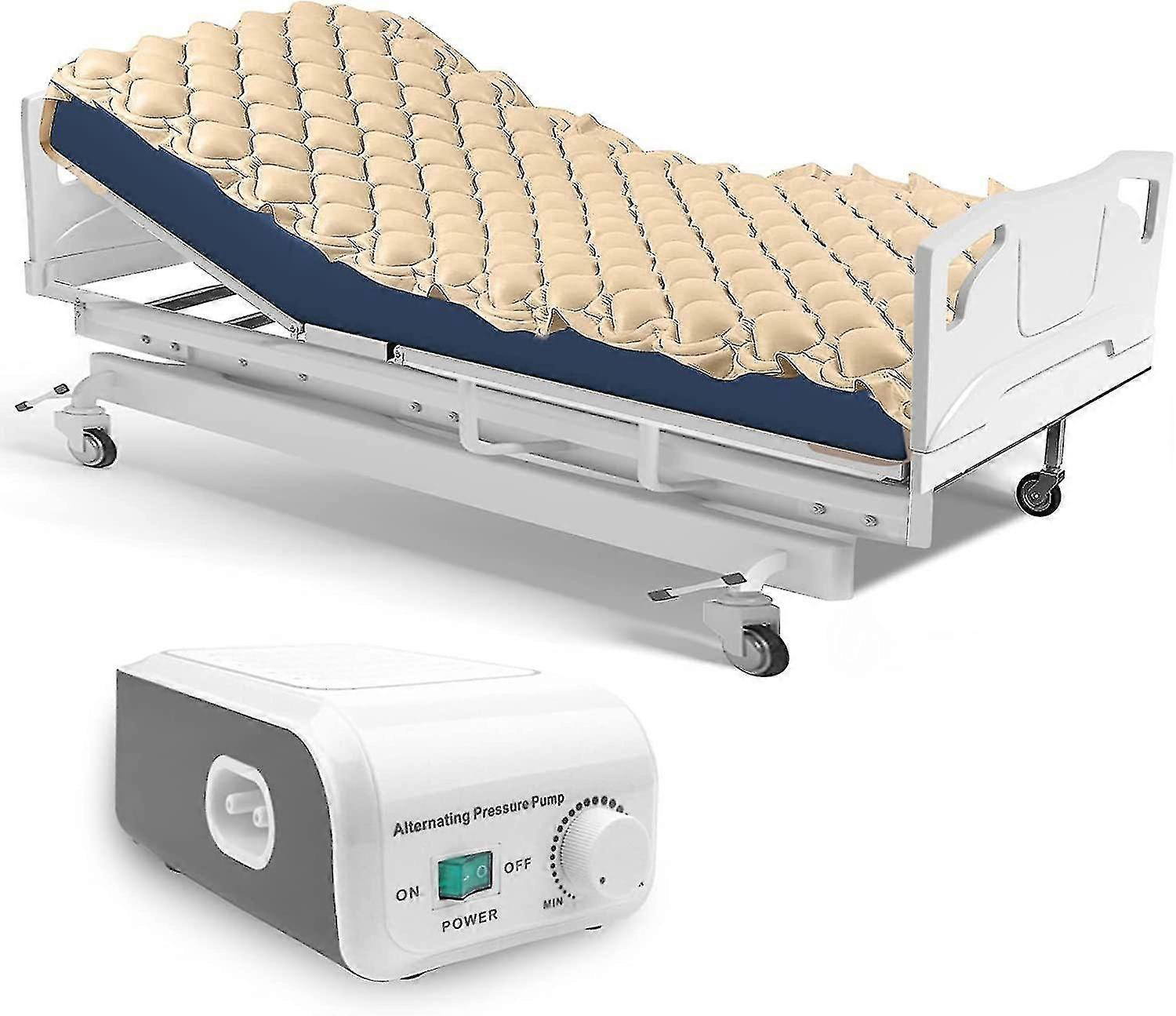用于褥疮的交替压力床垫，用于预防医院床位疮的床垫包括充气气垫和静音泵，用于床位