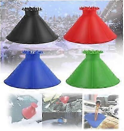 Ice Scraper Magical Ice Scrapers 4PACK For Car Windshield Windscreen Ice Cone Refuelling with Funnel Snow Shovel Wiper Brush Round Scraper Ice Removal