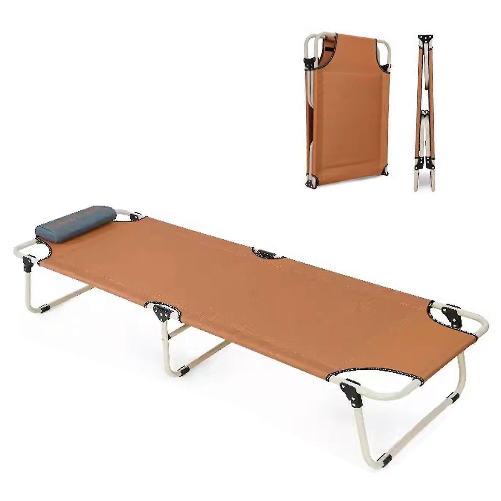 Foldable DoubleLayer Travel Bed for Adults, 600D Oxford Fabric, Comfortable and Breathable, Folding Camping Bed Saves Space, Load Capacity 150 kg