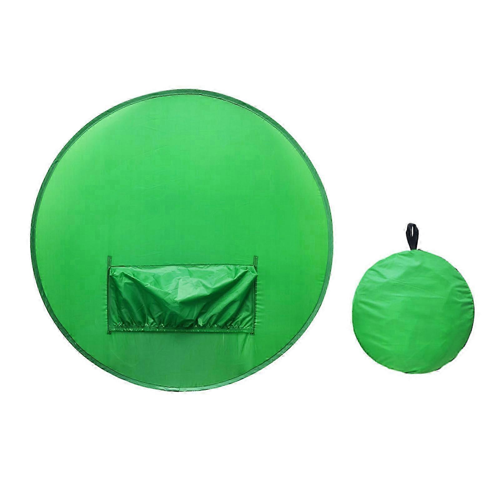 142cm Round Green Screen Backdrop Portable Chair Background for Video Chats Conference Game L Size