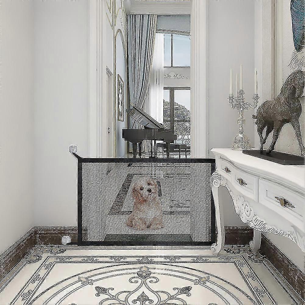 Household Magic Dog Gate Adjustable Width Pet Fence Stair Protective Net