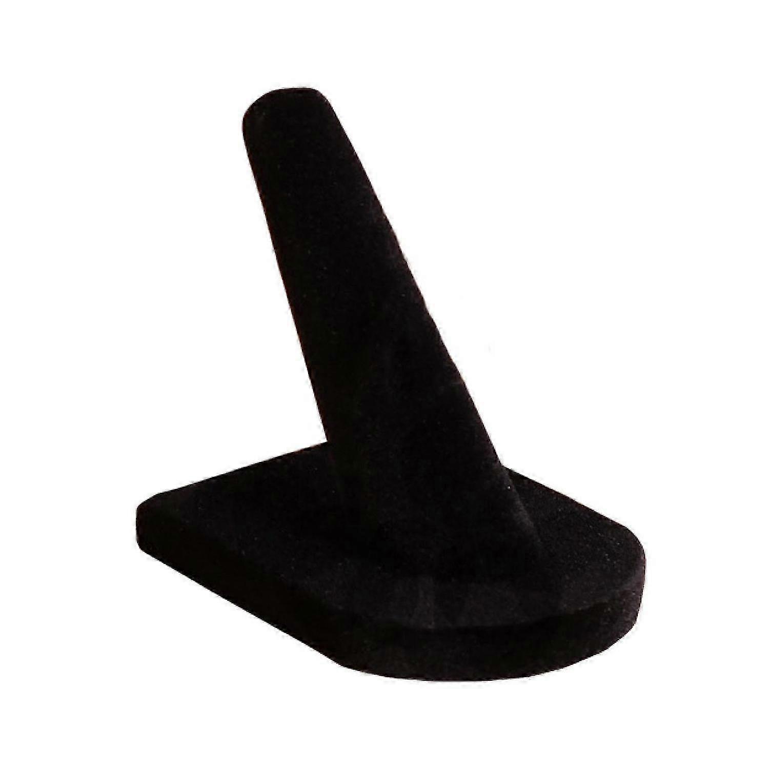 Ring Display Stand Durable Reusable Fine Texture Resin Triangle Conical Style Jewelry Finger