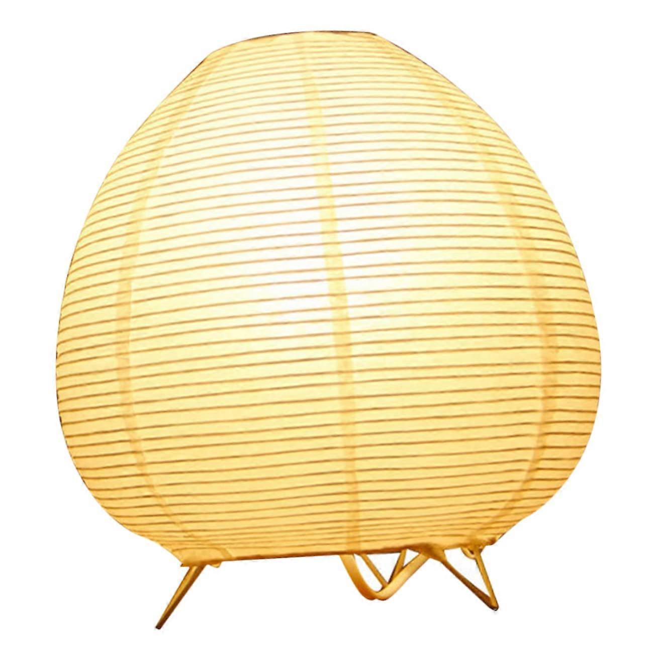 Desk Lamp - Small Table Lamp with Rice Paper Lampshade for Bedroom, Bedside, Japanese Style, 15 inches Tall