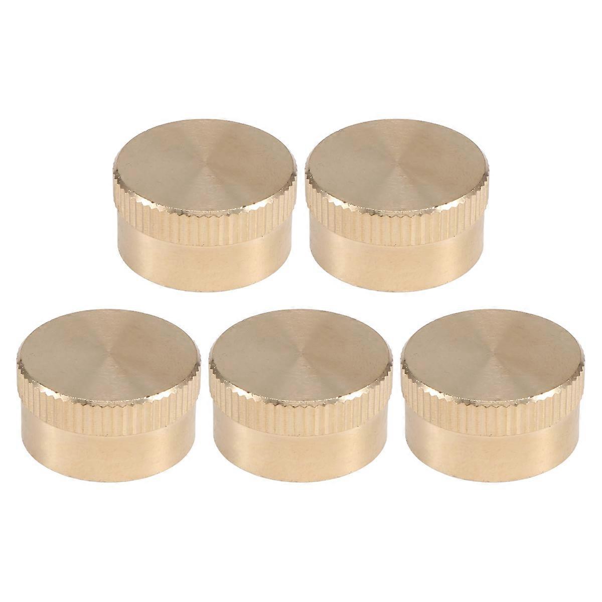 5Pc Solid Brass Refill Cap 1 LB Propane Bottle Tank for Outdoor Stove