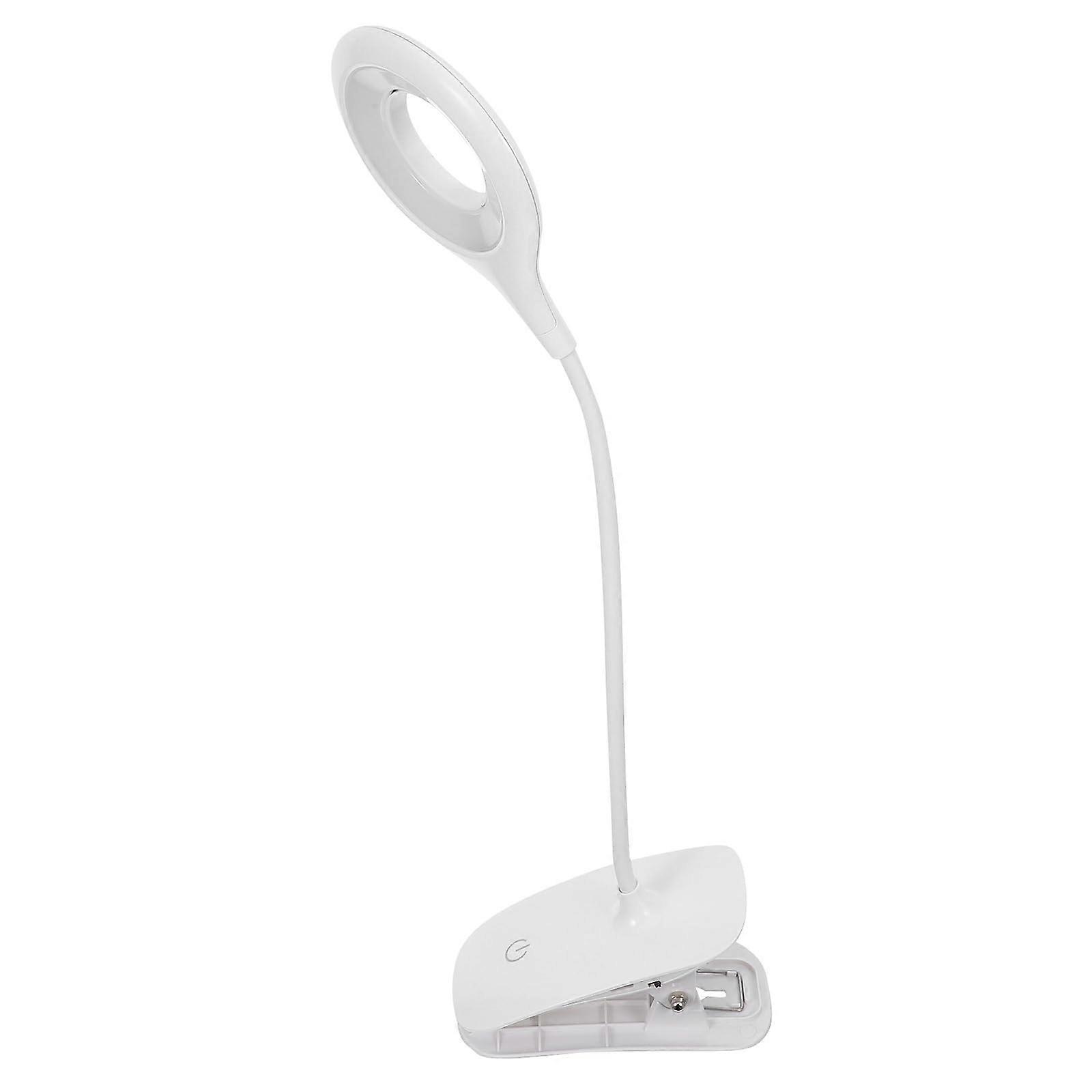 Bedside Lamp White LED Clamp Light USB Reading Lamp Flexible Foldable Design for Home Office Bed Head Use