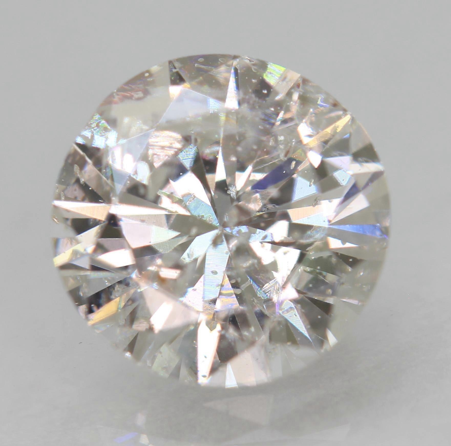 Certified 1.10 Carat F SI2 Round Brilliant Natural Enhanced Loose Diamond 6.67mm