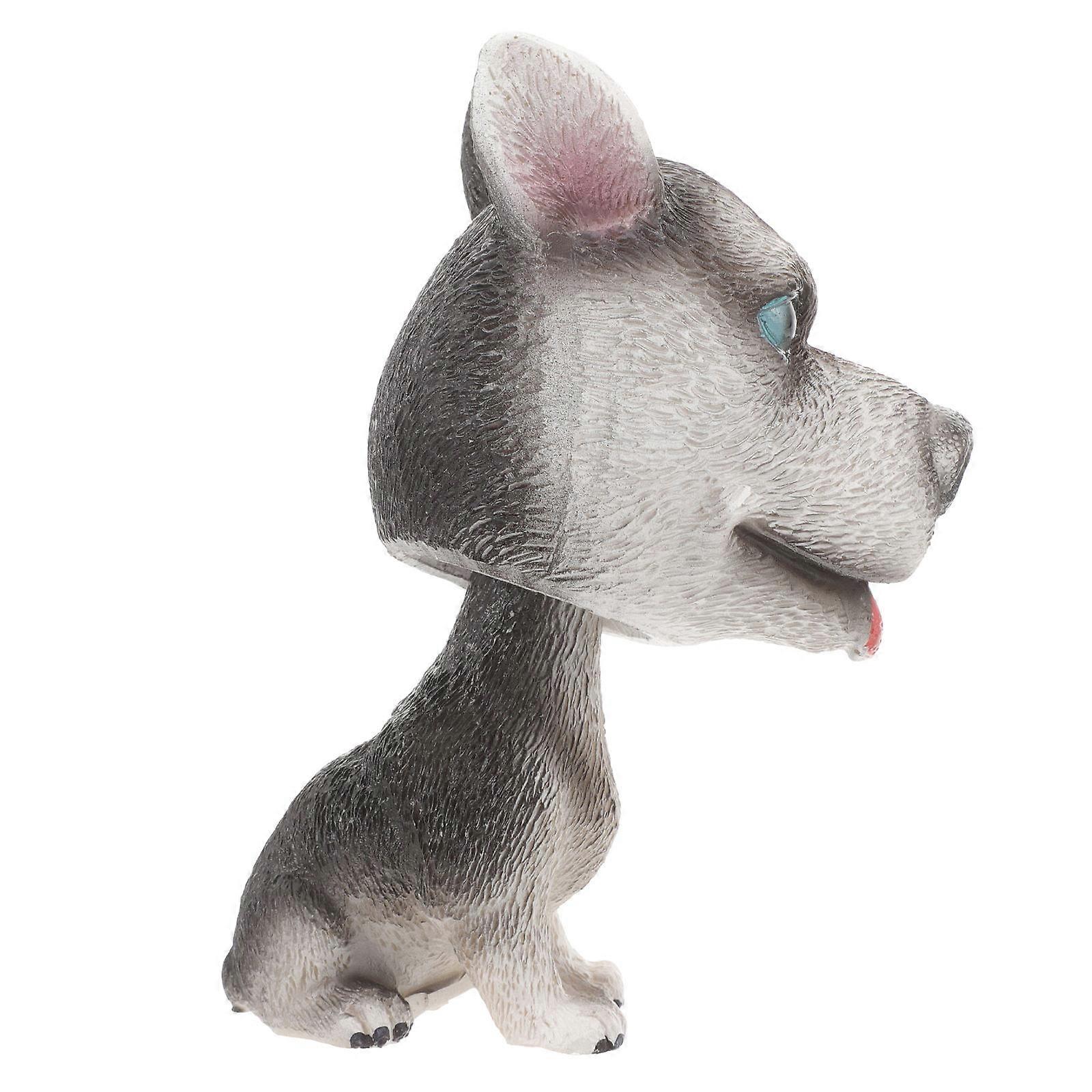 Car Dashboard Ornaments Nodding Dog for Car Lovely Standing Posture Grey 8 x 8 x 14 cm 1 Pcs
