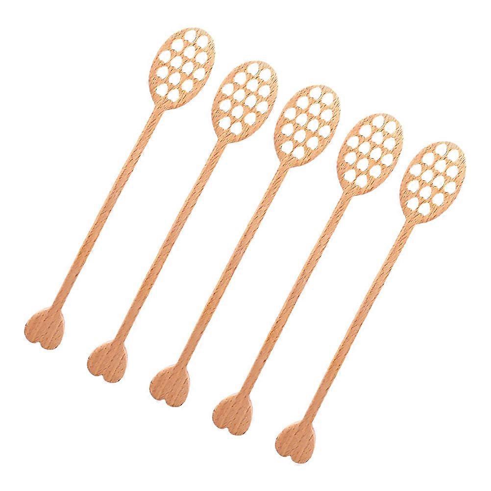 Drink Stirrer Long Handle Honey Stick Practical Design Synthetic Material 5Pcs
