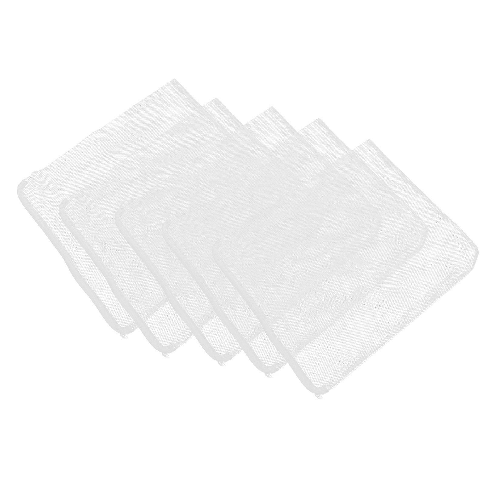 5pcs Aquarium Filter Mesh Bags Fine Net Pouches for Fish Tank Zip Filtering