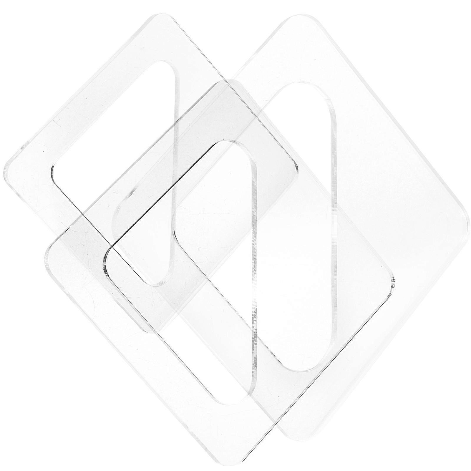 Stencil Board Punching Tool Triangle Handle Making Tool Kitchen Tools Woodworking Projects 10.5X10.5cm Woodworking Template 3Pcs