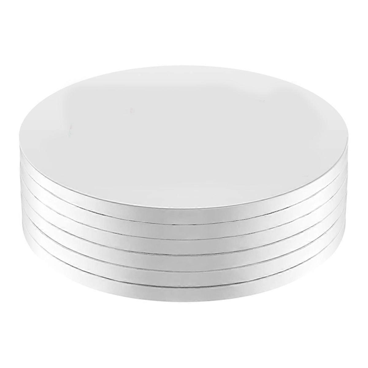 6pcs Cake Boards Drums Round, 1/2inch Thick Decorating 10inch