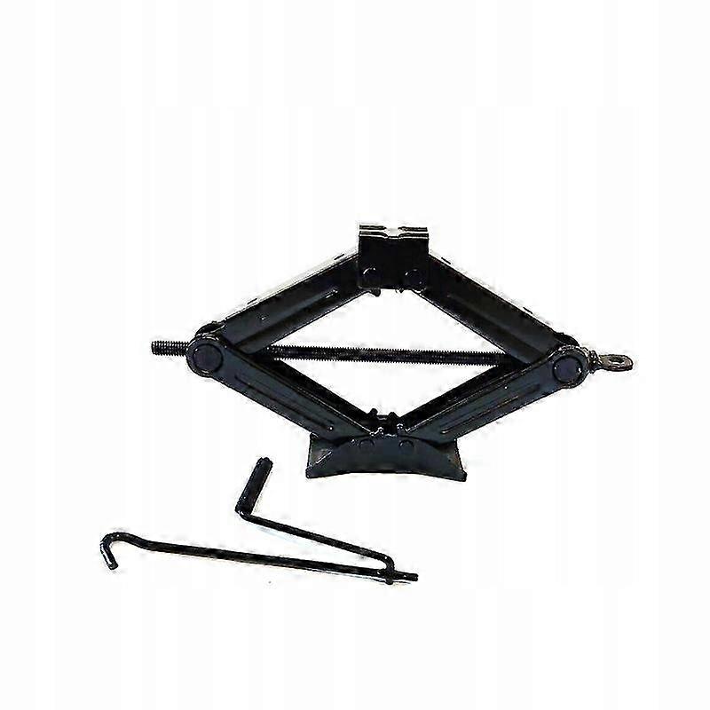 Black Steel Car Scissor Jack, Car Jack With Hand Crank Portable For Sedan And Coupe