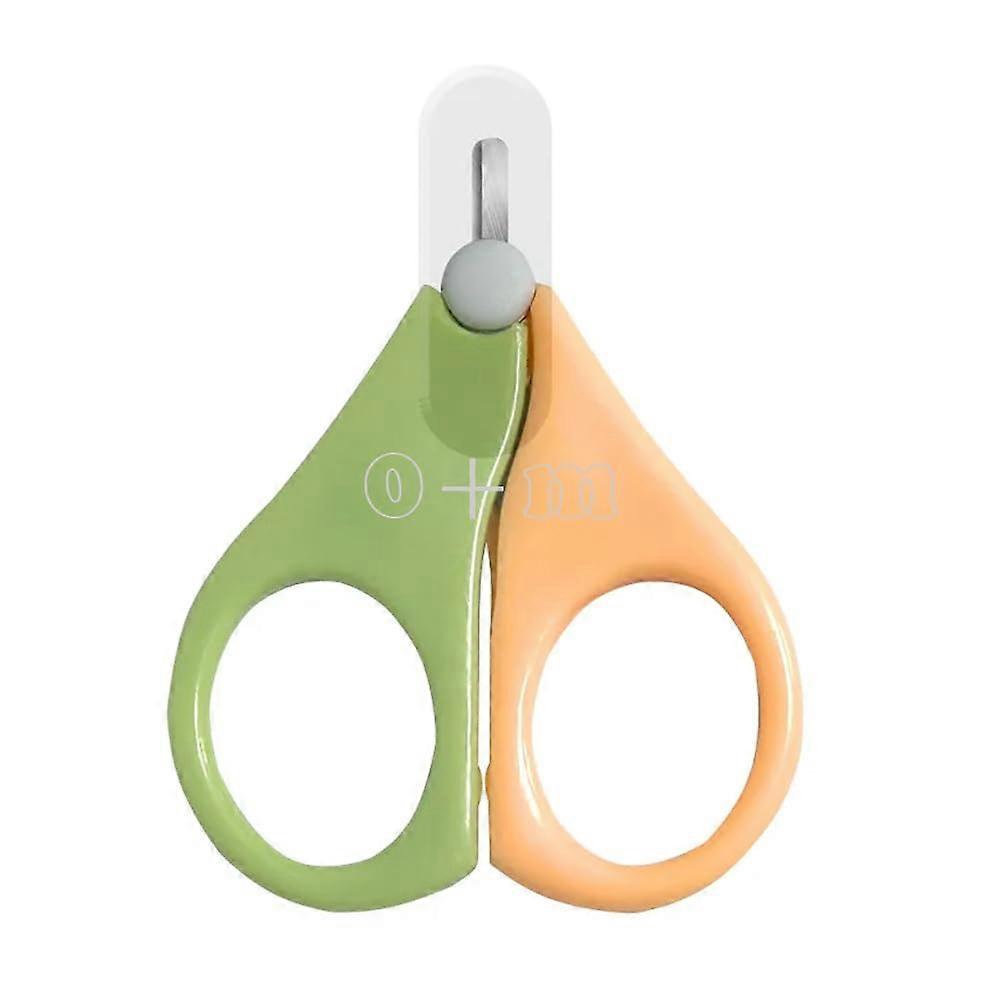 Baby Nail Scissors for Newborns, Round Tip Stainless Steel Safety Scissors with Cover, 0+ Months Manicure Tool