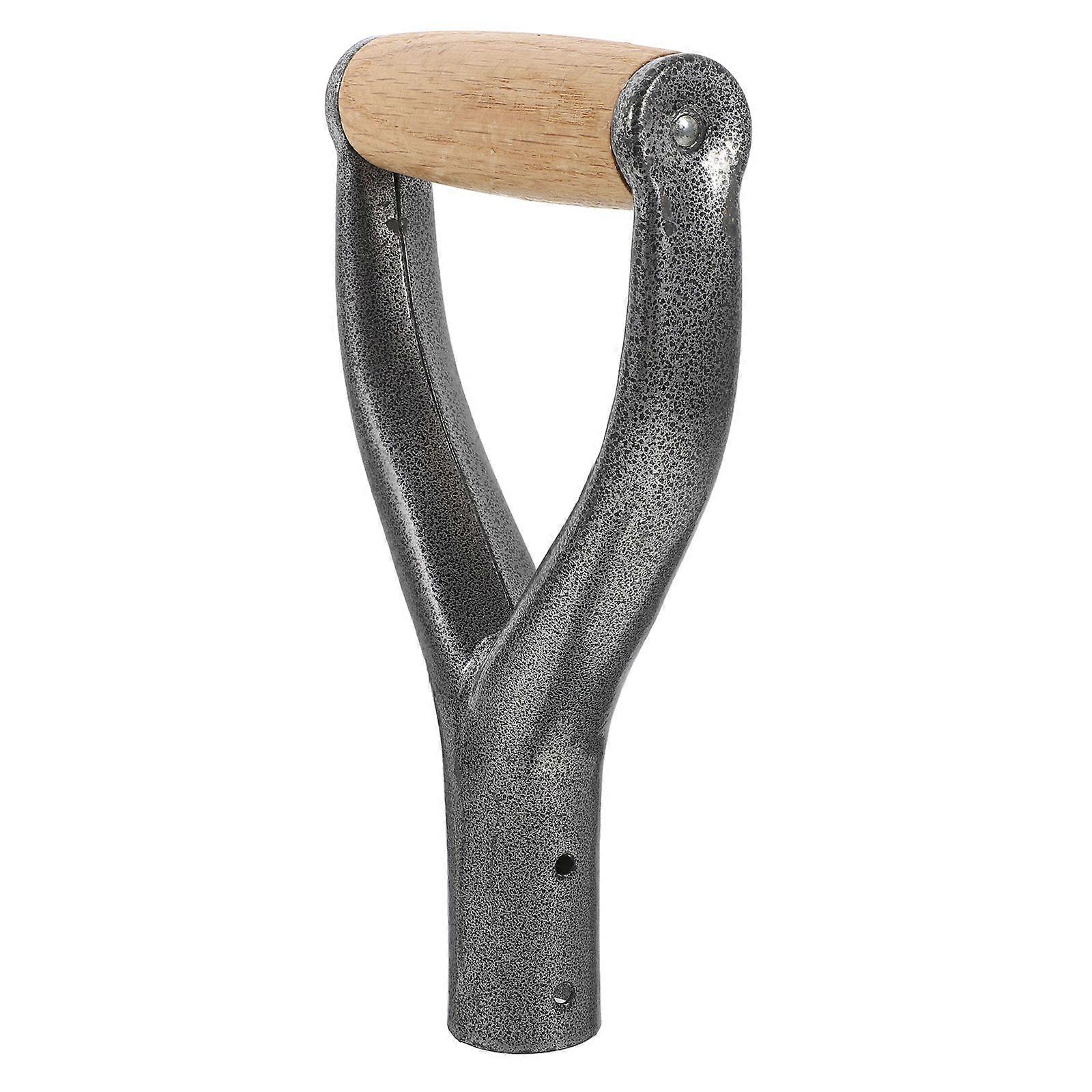 Ergonomic Design Handle Replacement Part Silver 22.30X12.00X3.30CM Iron Wood 1Pack
