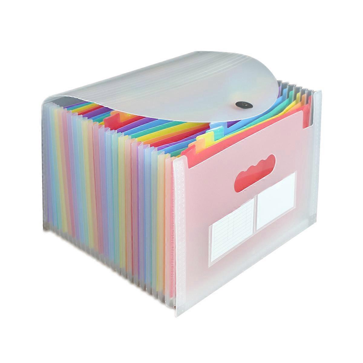 Transparent Accordion Folder with Portable File Organizer for Home, Office, and School – Lightweight Storage for Receipts, Business Cards, and Bills