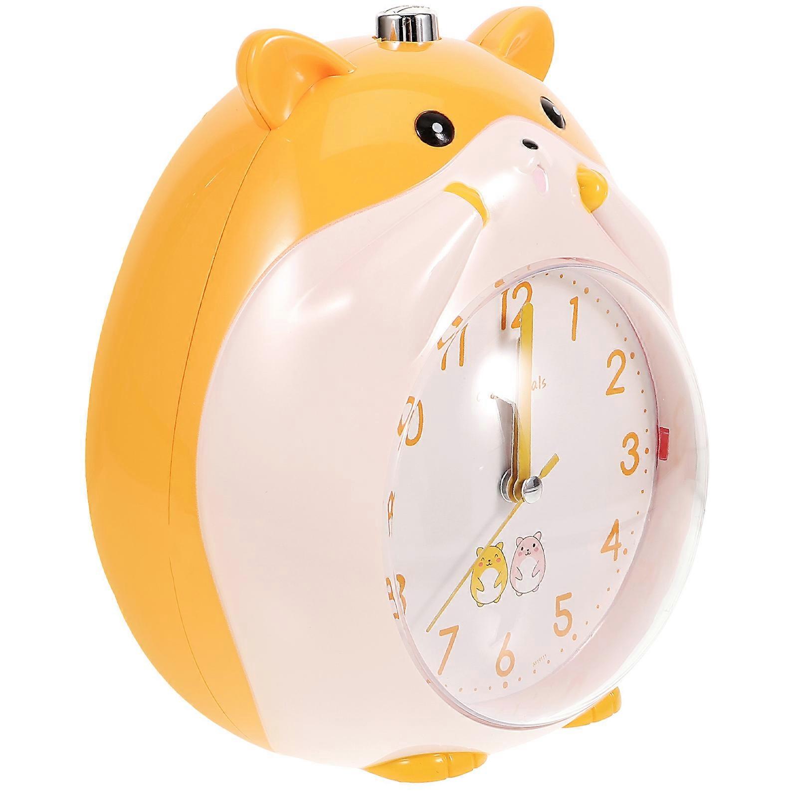 Light Alarm Clock Kid Simple and Delicate Design ABS Silent Desktop Clock for Kids Home Decor Beige 15 x 13 x 17 Cm 1Pcs