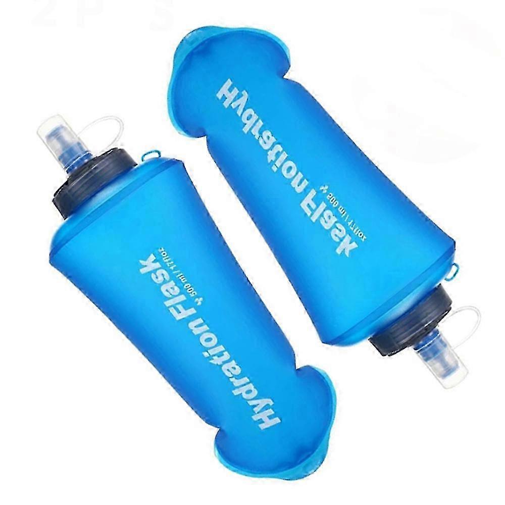 500ML Collapsible Soft Hydration Flask - Water Bottle for Running, Hiking, Cycling & Climbing - Portable & Lightweight Design