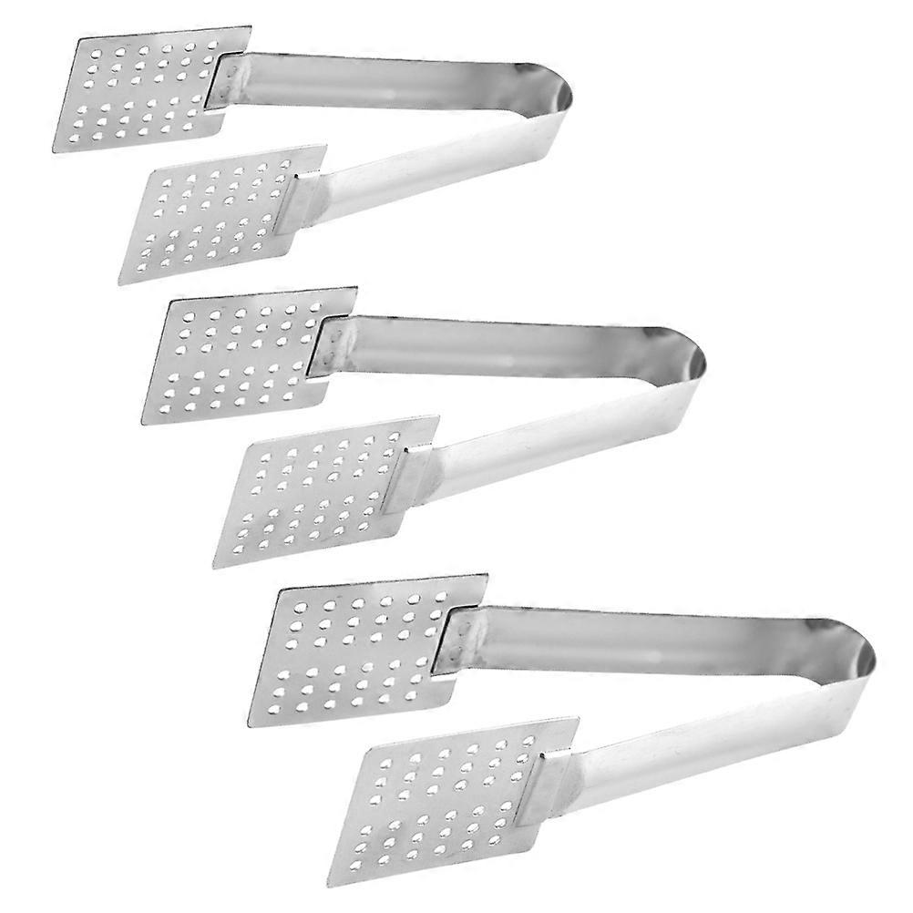 Stainless Steel Lemon Tongs 3pcs Multi Purpose Food Tongs for Ice Tea Bags Kitchen Accessories Easy to Clean Home Restaurant Use