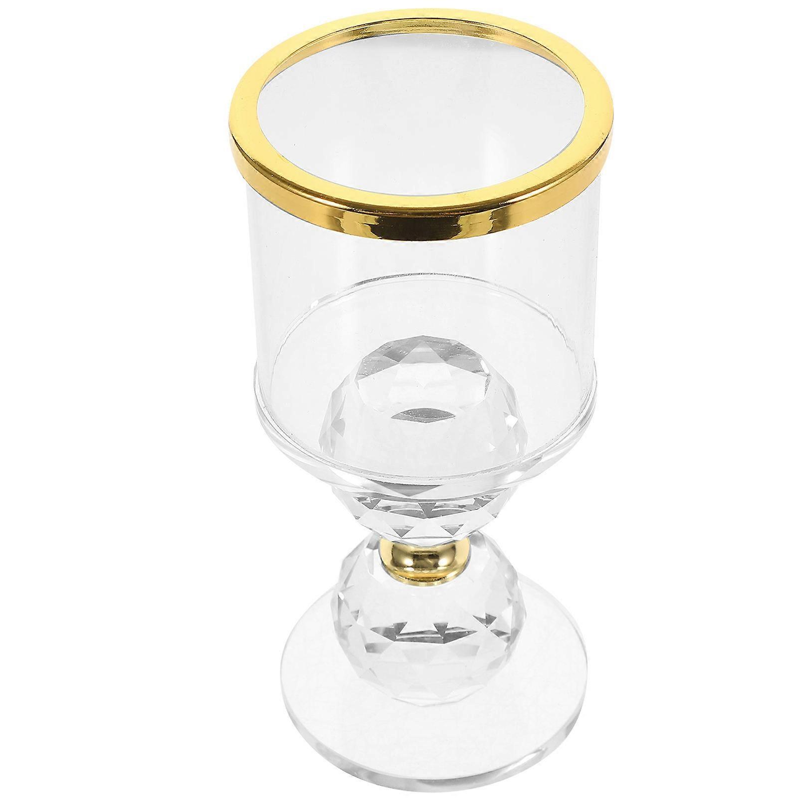 Glass Votive Holders Round Shape Simple and Elegant Room 6.6x6.6x14.5cm 1Pack