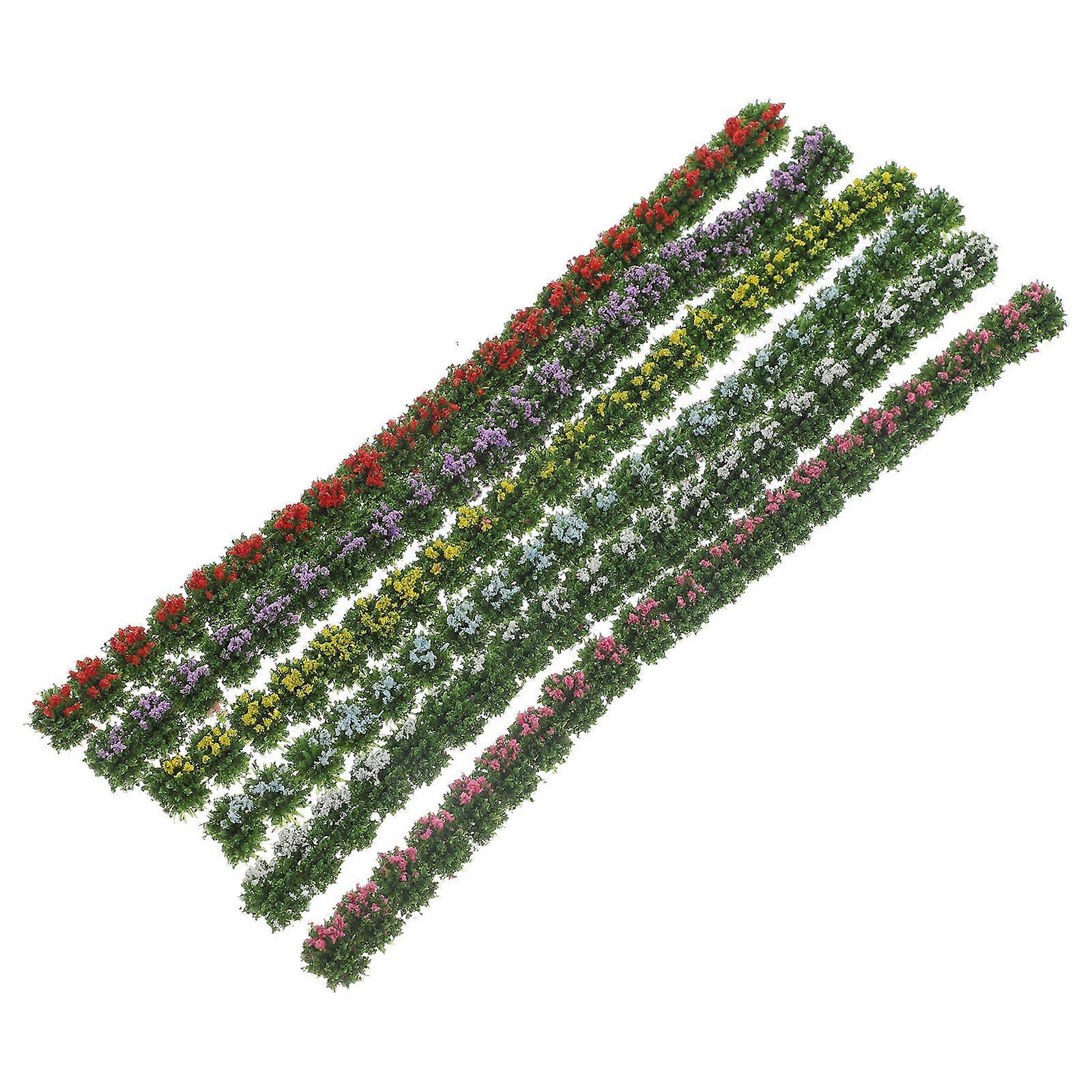 6PCS Realistic Fake Shrub Strips Decorative Plants for Miniature Gardens, Sand Tables, DIY Landscaping, Lightweight Ornamental Models for Model