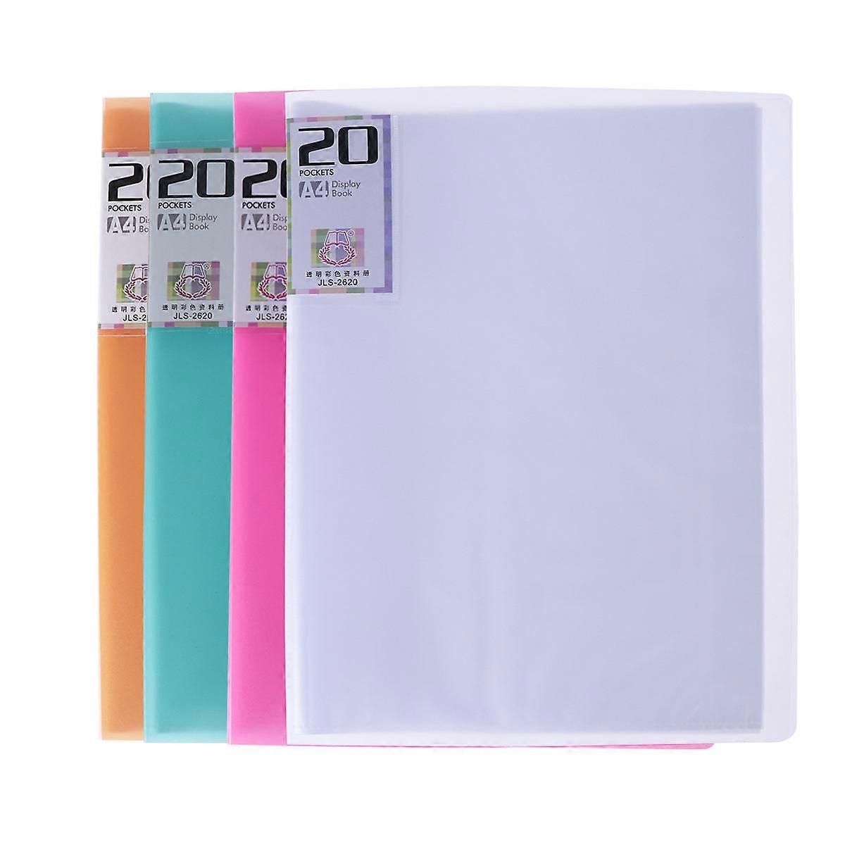 White Plastic Information Booklet for Storage 20 Pages A4 Size