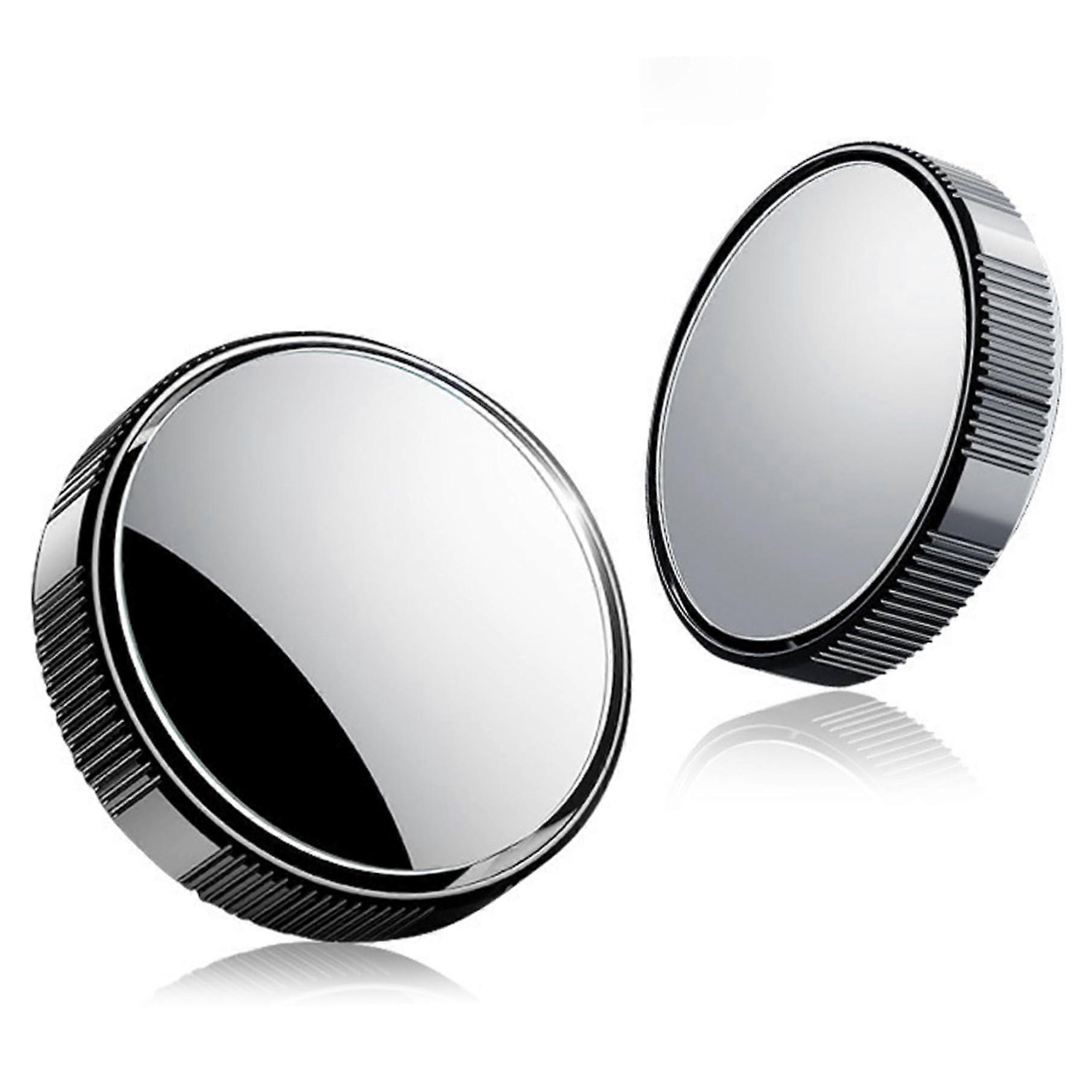 2 Pieces Car Blind Spot Mirror 5.1 x 1.5 cm 360 Degree Adjustable Waterproof Round Rear View Side Mirrors for SUV and Cars