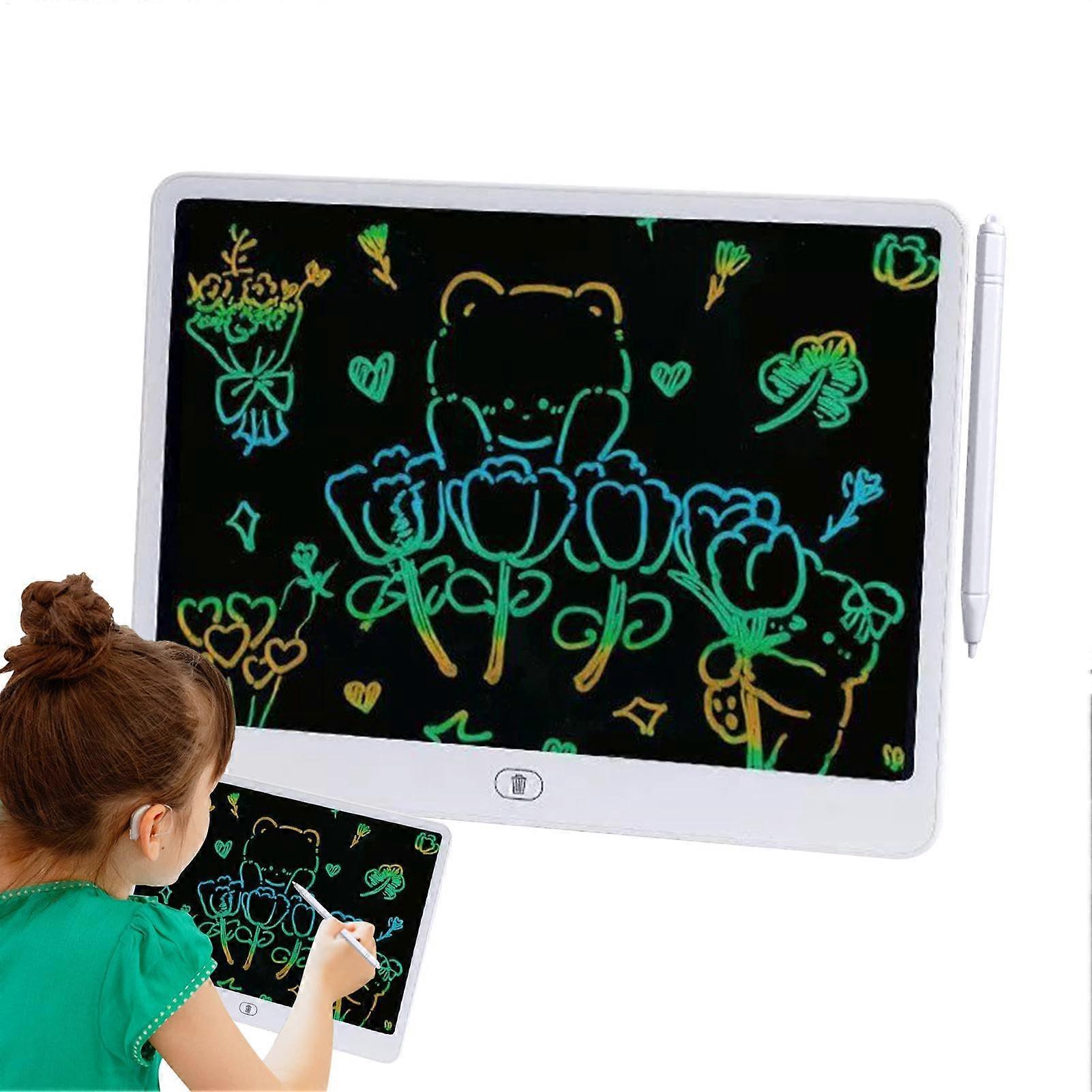 LCD Writing Tablet For Kids - Drawing And Writing Board, Erasable LCD Doodle Pad, Colorful Frame Toy For Girls