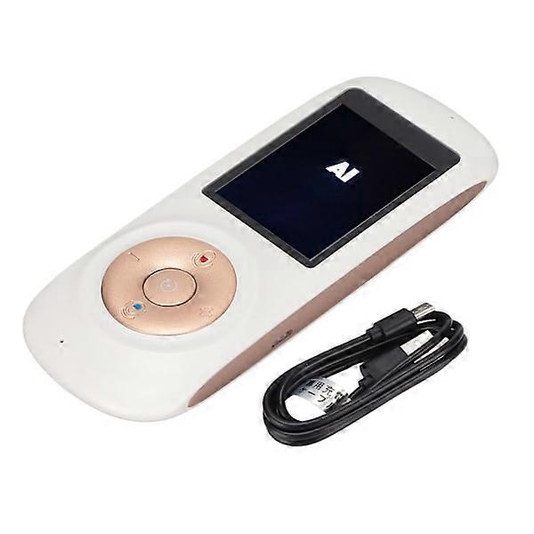 T2S language translation device 2.4 inch multifunctional WiFi smart two-way translation device for travel communication White