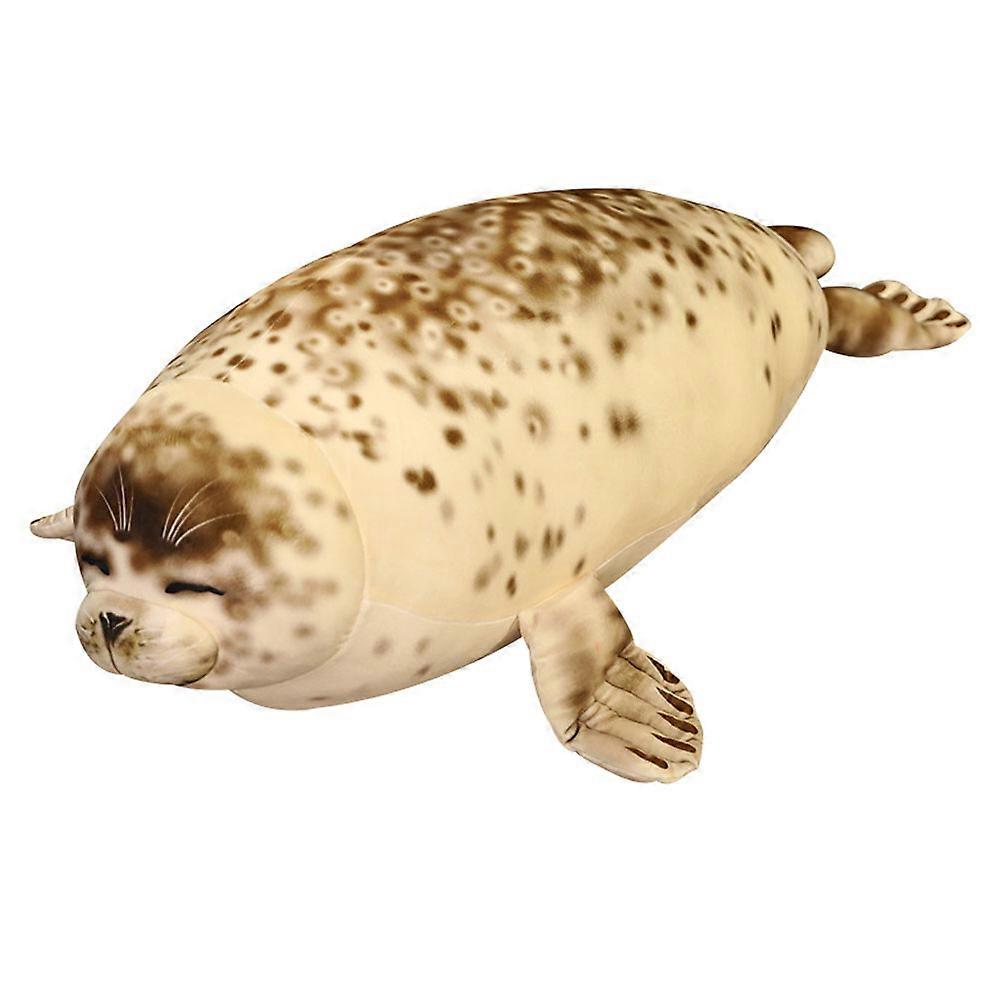 Stuffed Animal Plushies Sea Lion Shape Decorative Toy for Home Use Light Yellow 1Set
