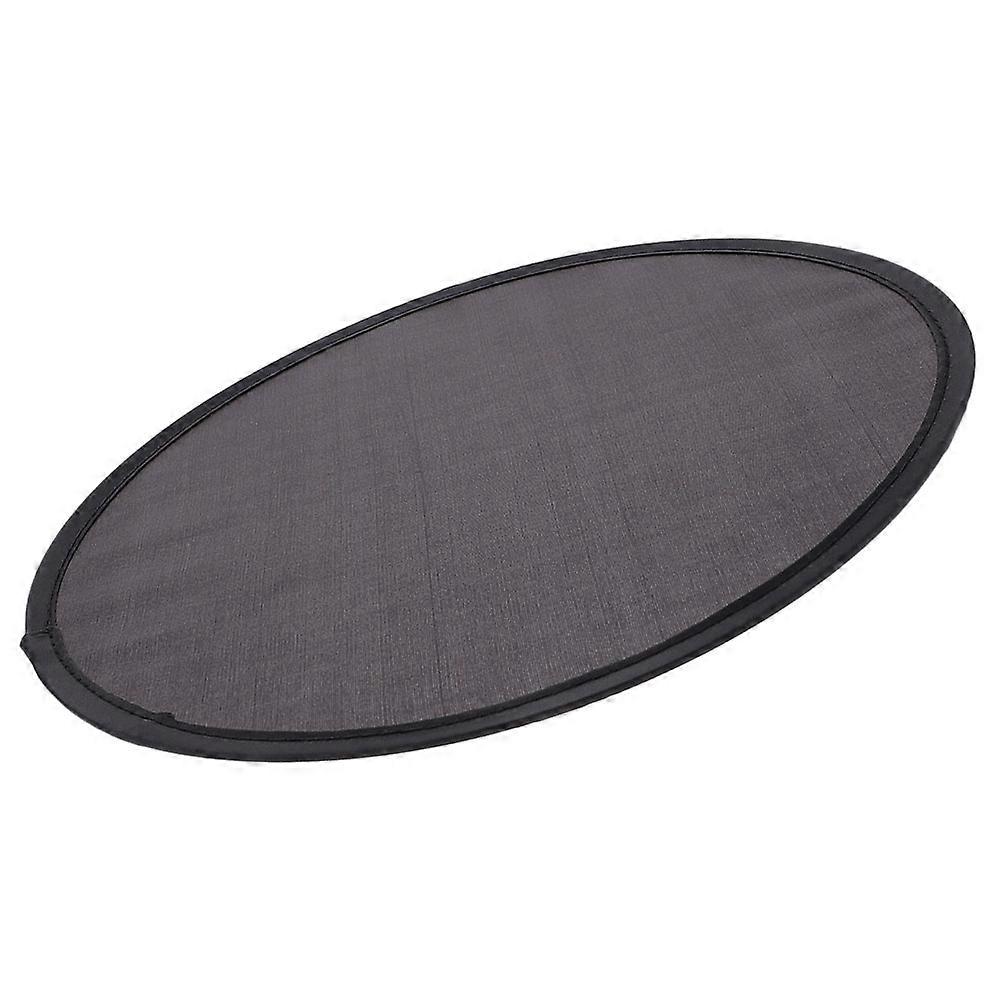 Round Foldable Fan for Home Use Handheld Quiet Portable Plastic Black 12.5 x 0.79 inches