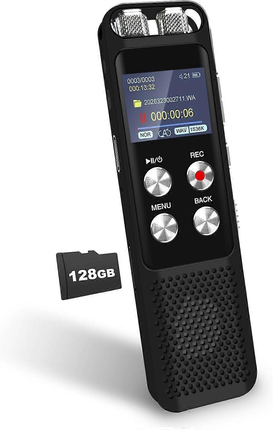136B Digital Recorder: Voice-activated recorder with playback function, audio